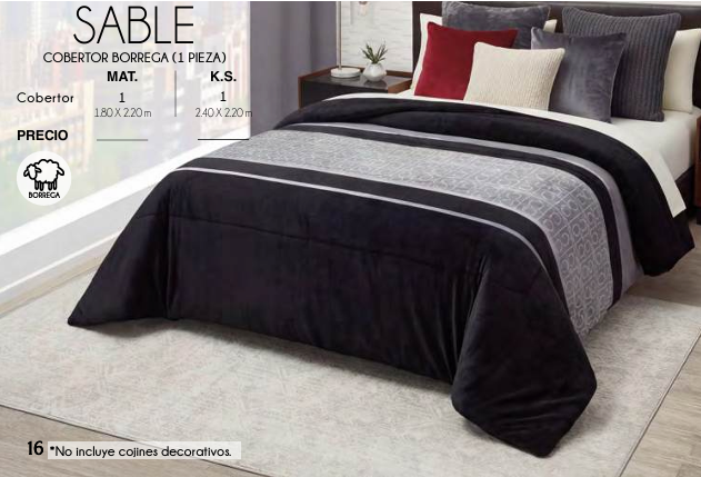COBERTOR BORREGA SABLE (1 PIEZA)
