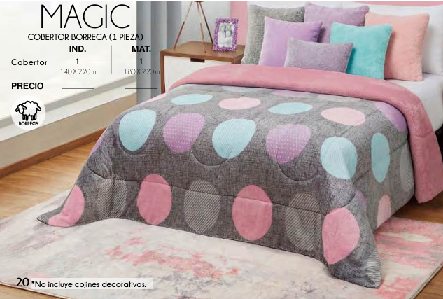 COBERTOR BORREGA MAGIC (1 PIEZA)