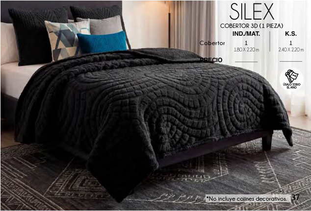 COBERTOR LIGERO 3D SILEX (1 PIEZA)