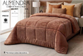 COBERTOR VELVET ALMENDRA (1 PIEZA)