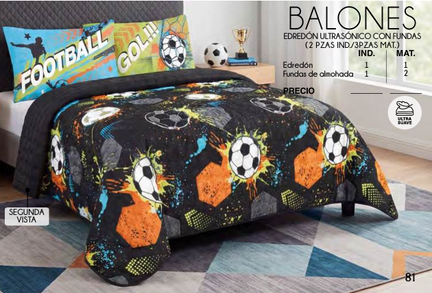 EDREDÓN LIGERO BALONES CON FUNDAS (2 Y 3 PIEZAS)