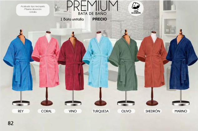 BATA DE BAÑO PREMIUM UNITALLA