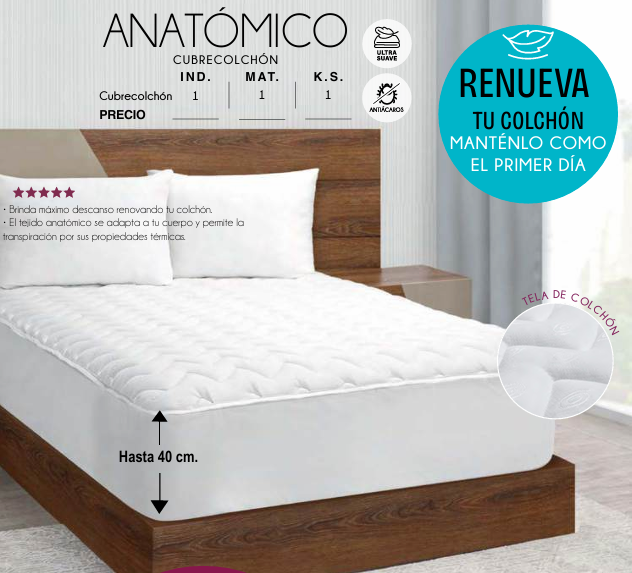 CUBRECOLCHÓN ANATÓMICO